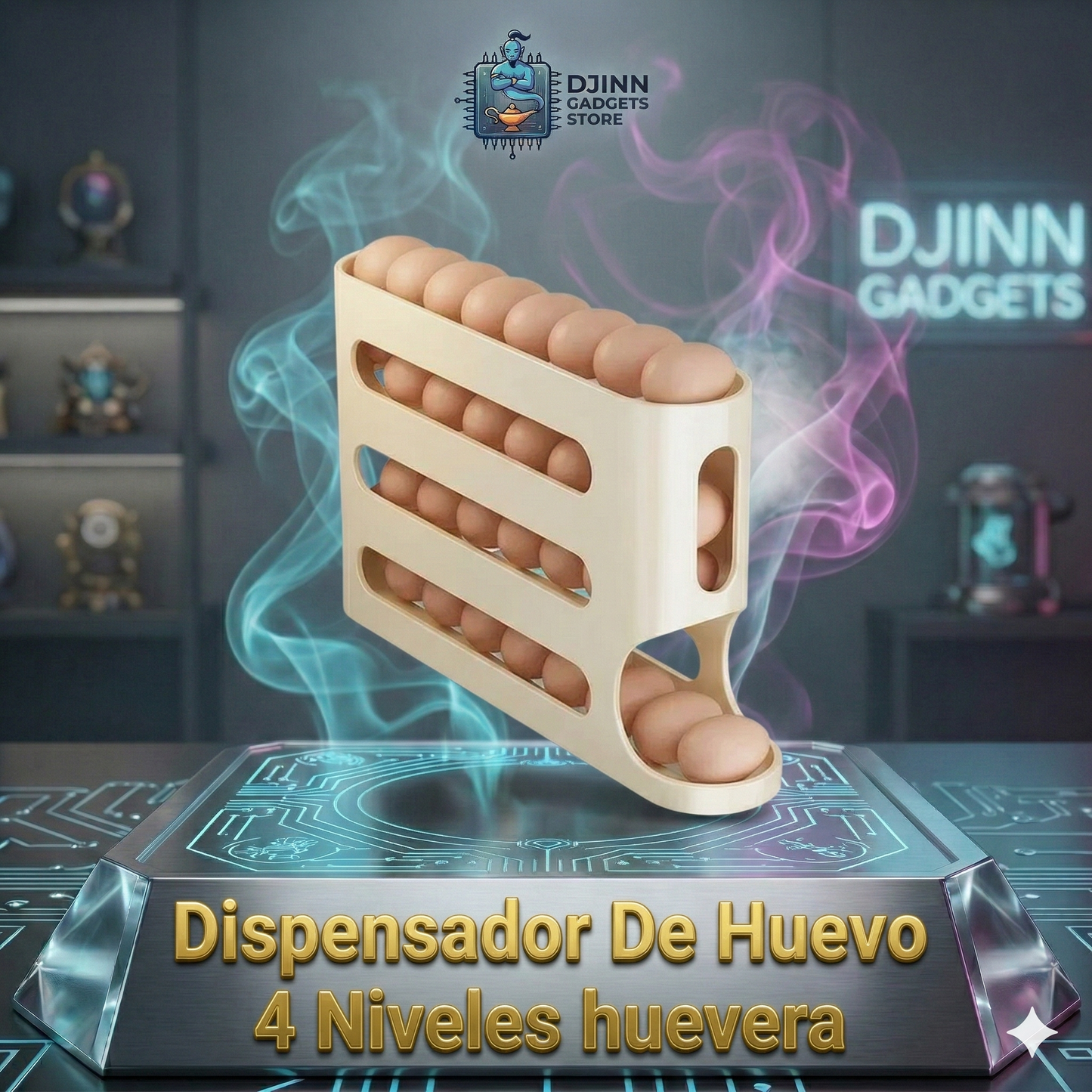 Dispensador De Huevo 4 Niveles huevera