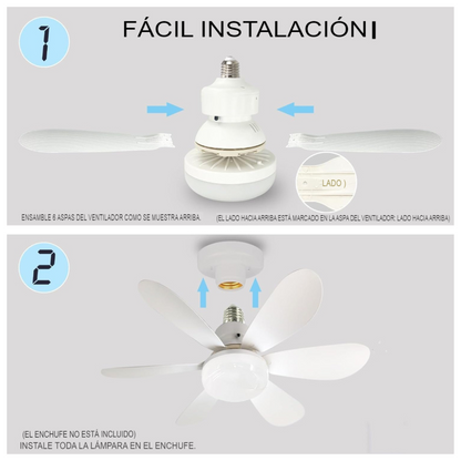 Ampolleta LED + Ventilador de Techo