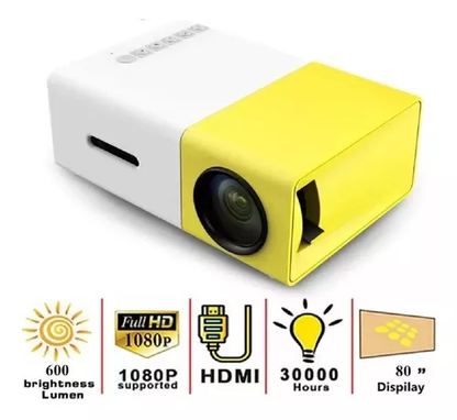 Mini Proyector LED Portátil: Tu Cine en Casa de 80"