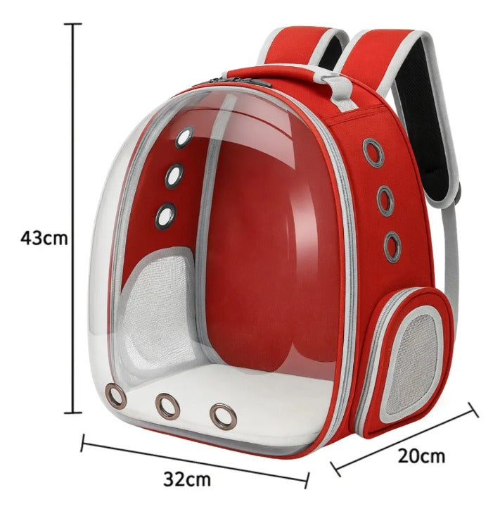 Mochila transparente mascotas