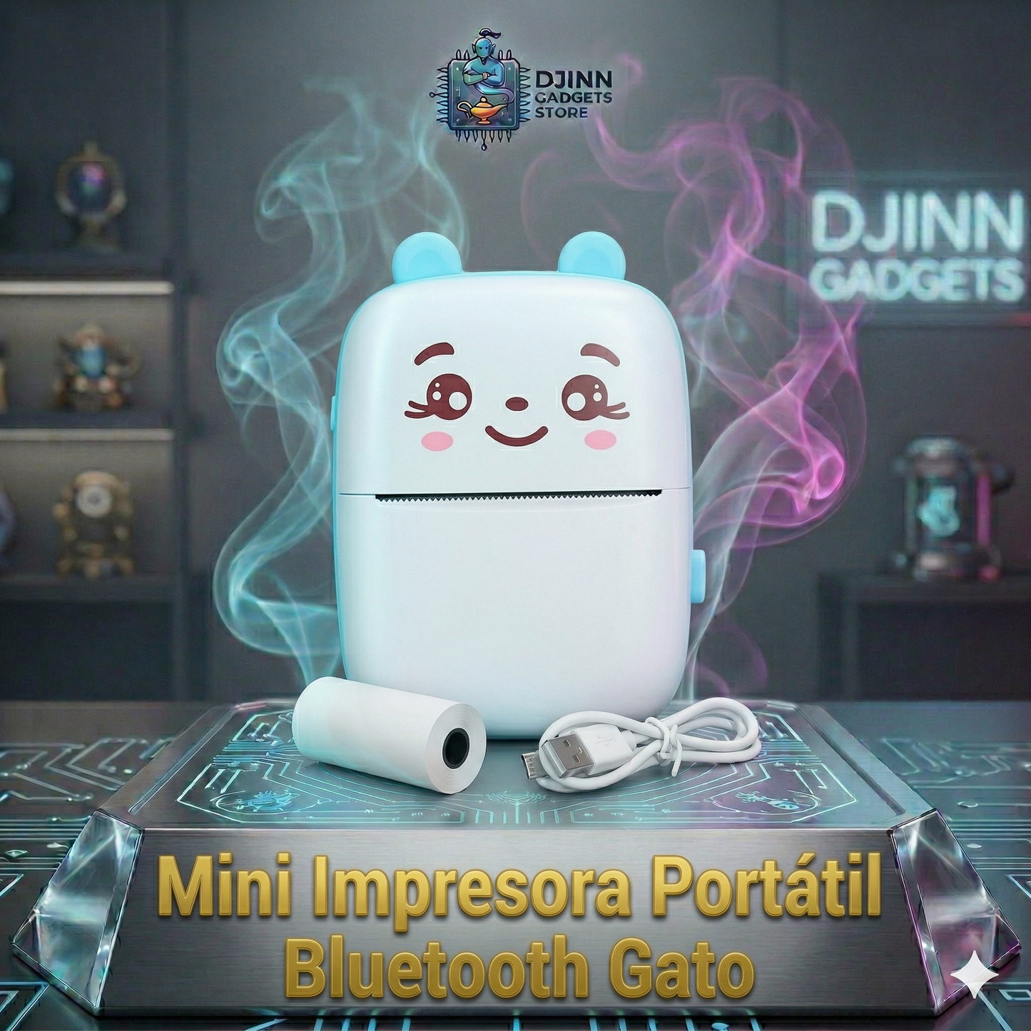 Mini Impresora Portátil Bluetooth Gato