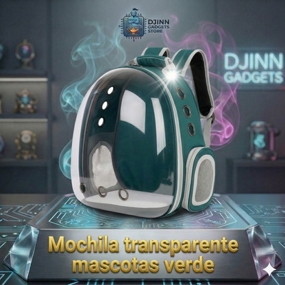 Mochila transparente mascotas