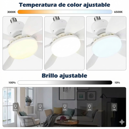 Ampolleta LED + Ventilador de Techo