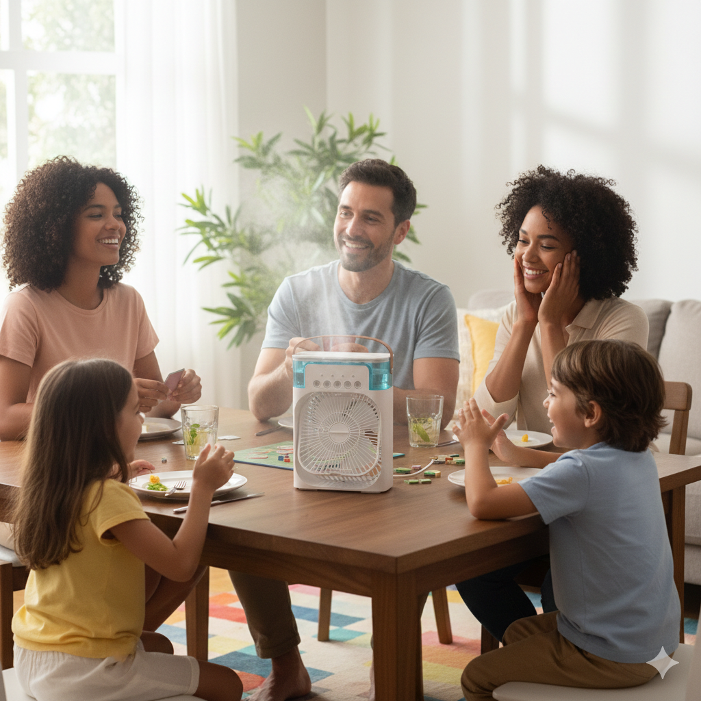 Ventilador Portatil Con Humidificador