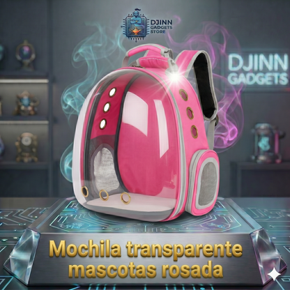 Mochila transparente mascotas
