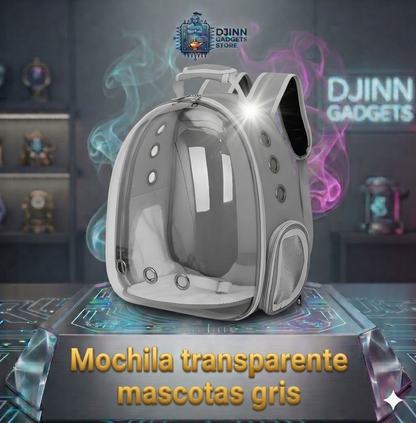 Mochila transparente mascotas