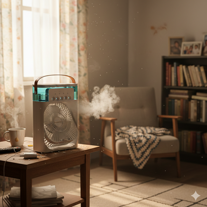 Ventilador Portatil Con Humidificador