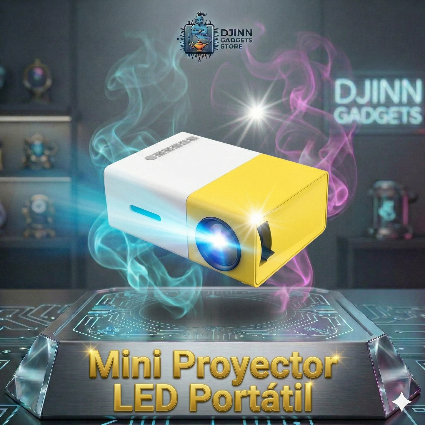 Mini Proyector LED Portátil: Tu Cine en Casa de 80"