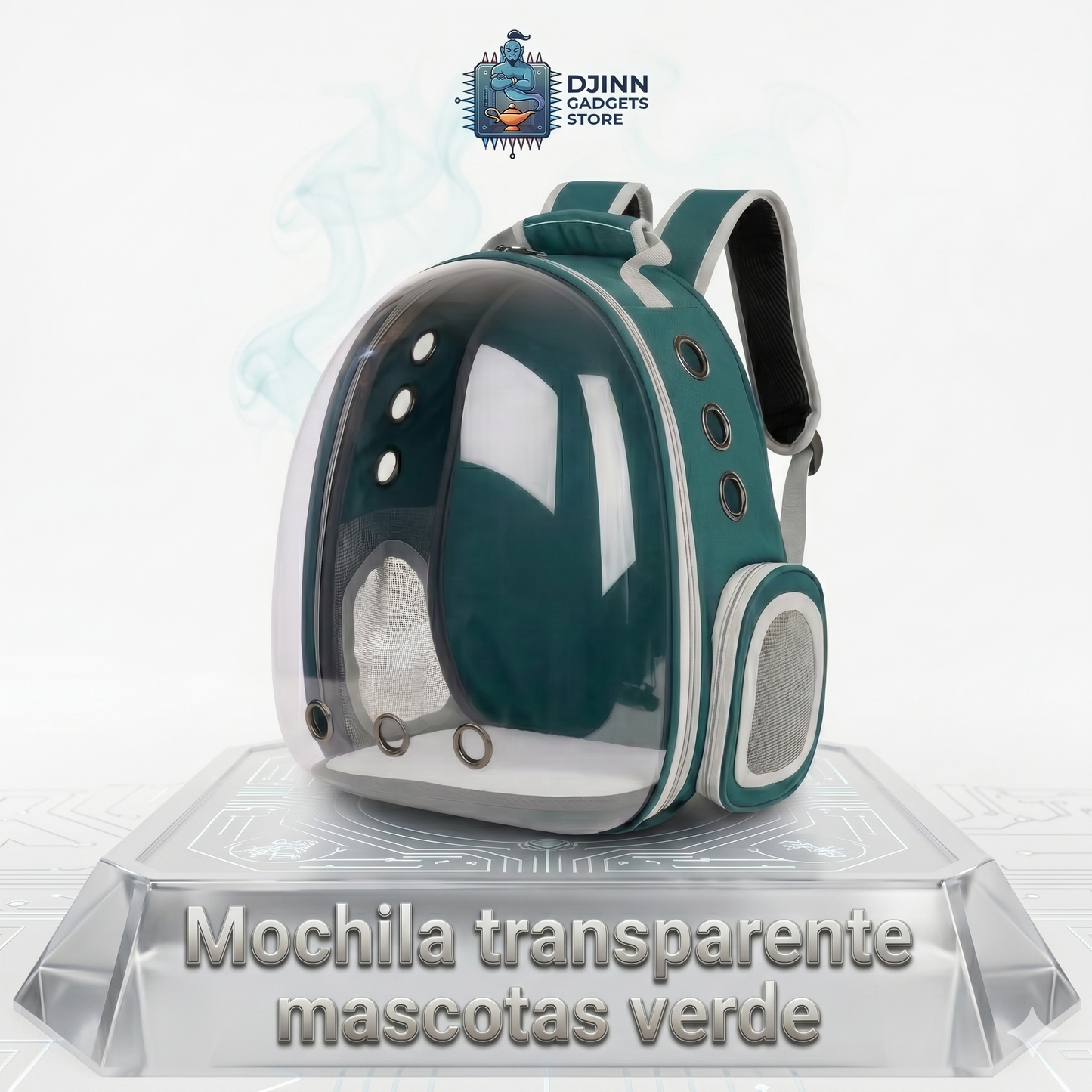 Mochila transparente mascotas