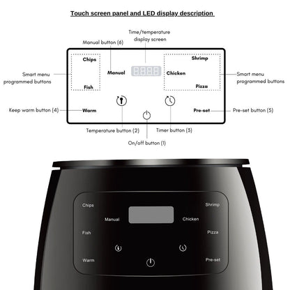 FREIDORA DE AIRE HORNO INTELIGENTE 4.5LT