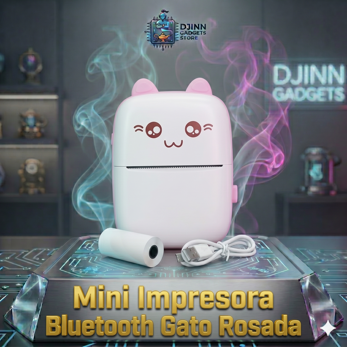 Mini Impresora Portátil Bluetooth Gato