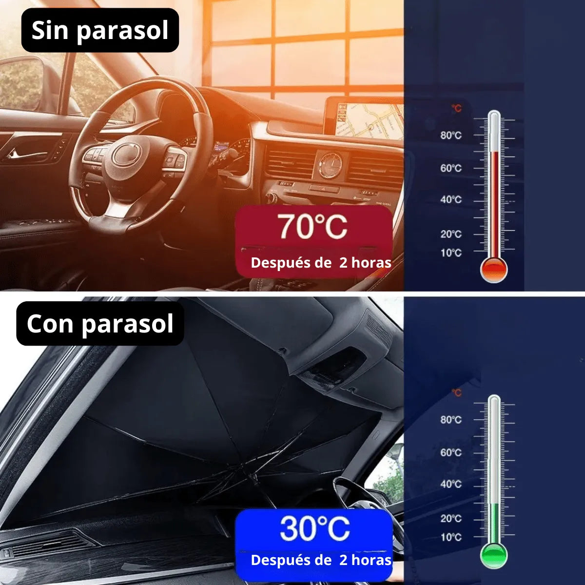 Parasol Plegable Para Parabrisas